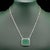 Natural Quality Emerald and Diamond Pendant Necklace with an 18" chain and set in 14k White Gold with a ct weight of 2.64...