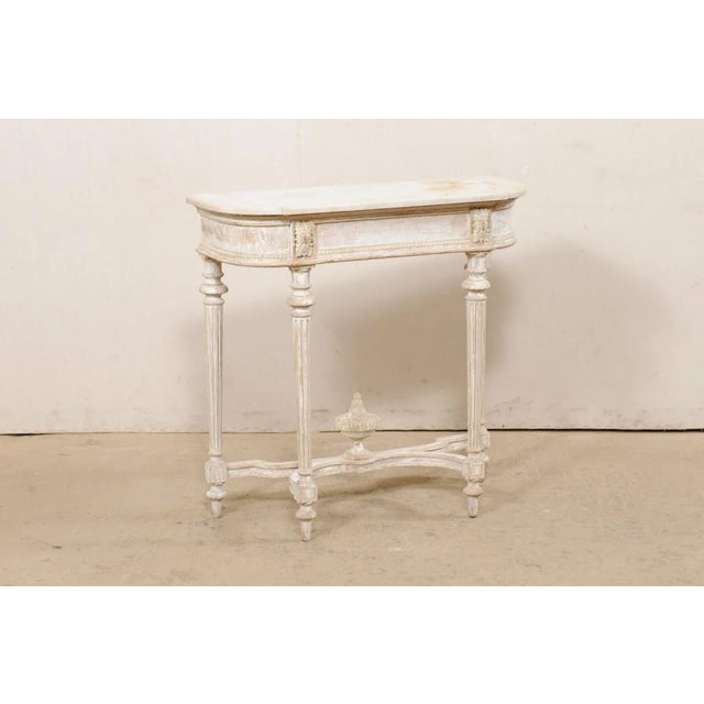 Mid 20th Century French Neoclassical Console with Marble Top For Sale - Image 4 of 13