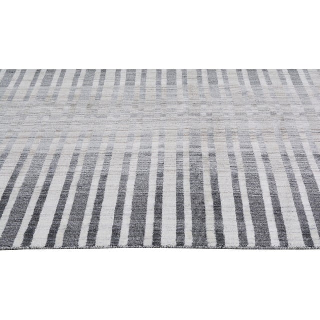 Indian Modern Hand Loom Wool Rug,8'X10' For Sale - Image 4 of 6