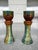 Handcrafted in Spain, these vintage planters consist of two pots and two column bases, in the signature rich polychrome of...