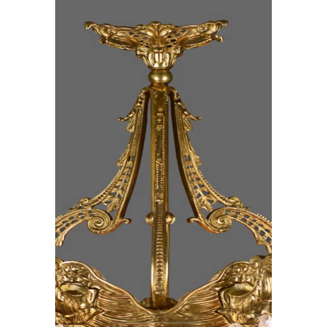 1980 French Louis XVI Bronze Crystal Chandelier – 16 Lights For Sale - Image 4 of 15