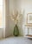 Bottle Green Vintage-Inspired Olive Green Textured Glass Bottle Floor Vase For Sale - Image 8 of 12
