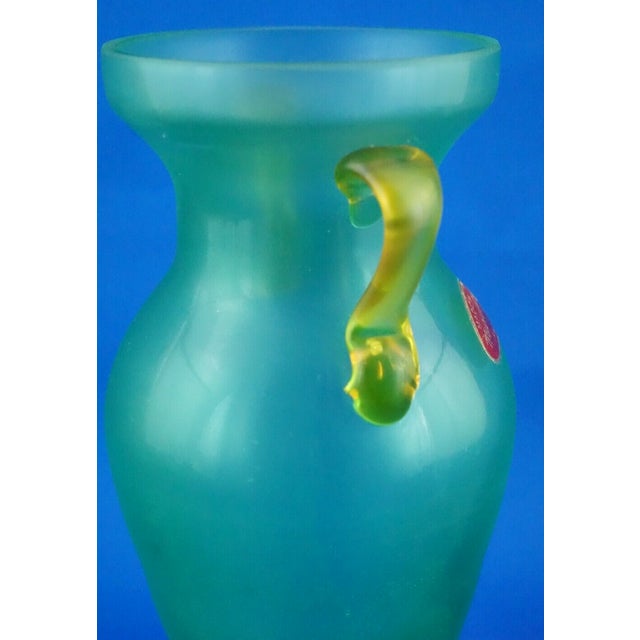 Murano Blown Glass Amphora Vase by Barbini, 1950s For Sale - Image 17 of 18