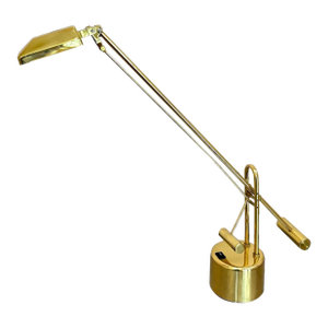 1970s-80s Postmodern Brass Pendulum Desk Lamp
