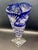 Vintage Crystal Cobalt Blue Overlay Cut Crystal Vase from Meissen, 1960s For Sale - Image 9 of 18