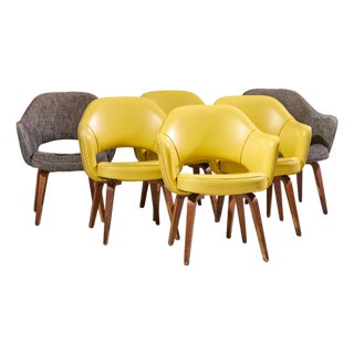Eero Saarinen for Knoll Mid Century Bentwood Executive Dining Chairs - Set of 6 For Sale