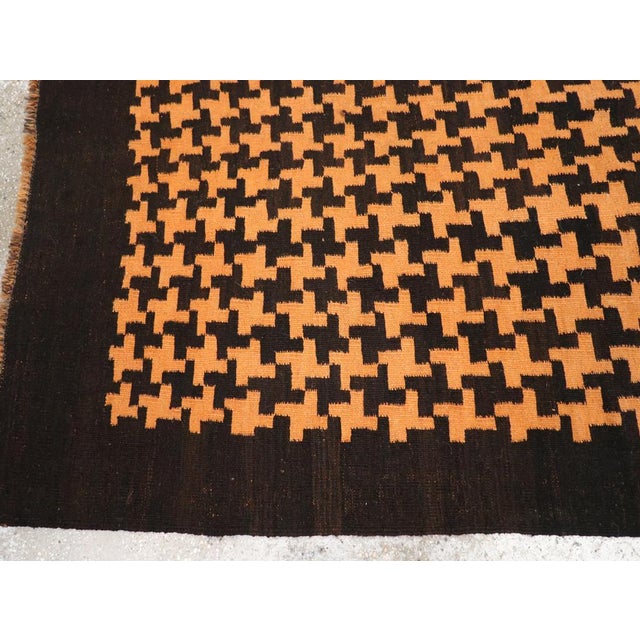 Mid 20th Century Galerie Shabab Collection Mid-20th Century Moroccan Flatweave Kilim Accent Rug For Sale - Image 5 of 8