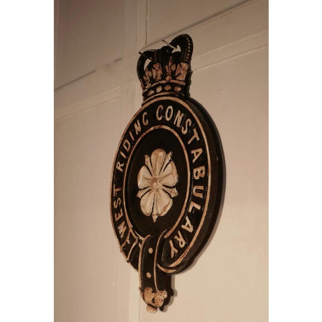 West Riding Constabulary Cast Iron Wall Plaque, 1900s For Sale - Image 3 of 8