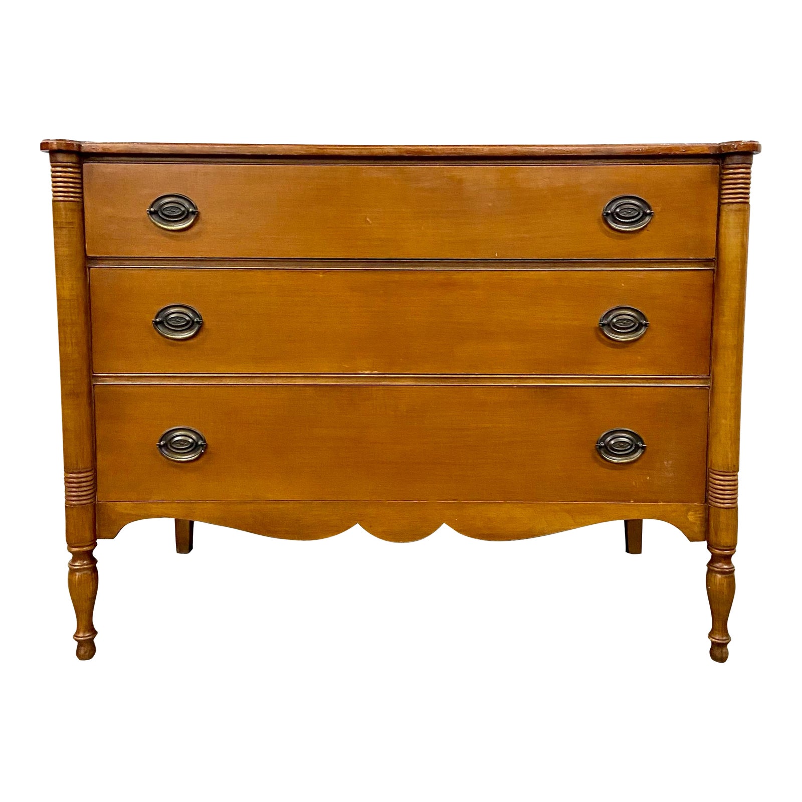 Vintage Robert Irwin Federal Sheraton Style Maple Chest of Drawers