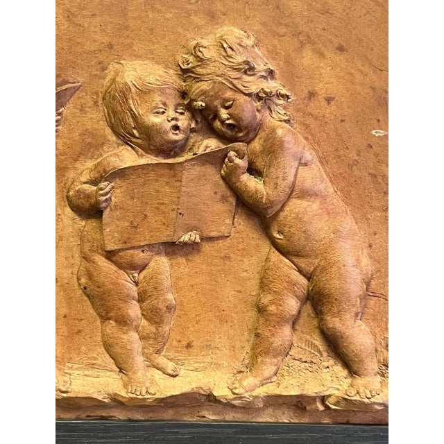 Wood 1860s Luigi Frullini Carved Wood Plaque Gilded Age Italy For Sale - Image 7 of 10