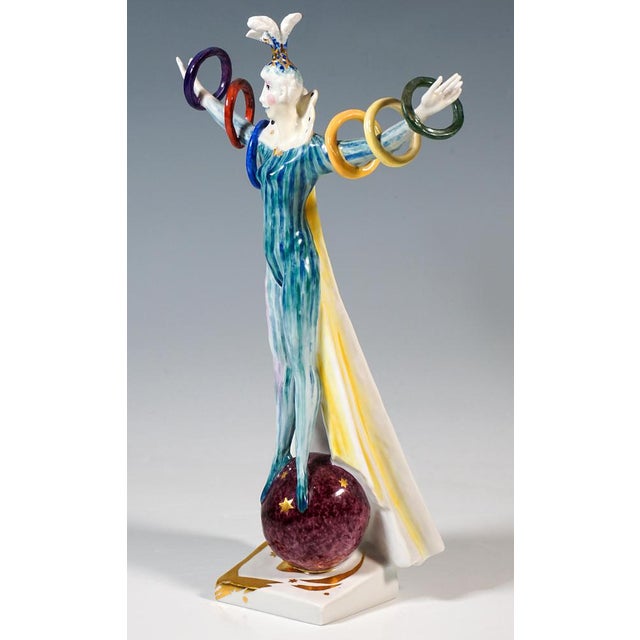 Female Circus Juggler attributed to Peter Strang for Meissen, 2003 For Sale - Image 4 of 6