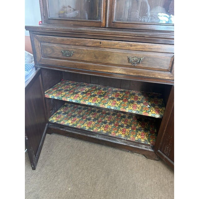 Brown English Victorian Mahogany Secretaire Bookcase, 1880s For Sale - Image 8 of 15