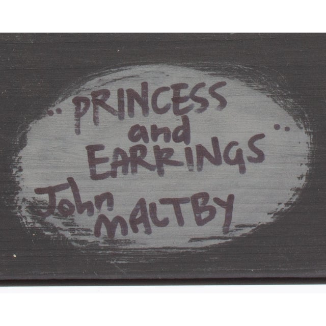 “Princess and Earrings” Studio Pottery Sculpture by John Maltby For Sale - Image 9 of 9