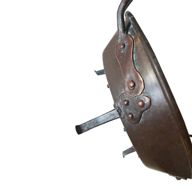 Hand Hammered and Riveted Copper Chestnut Pan For Sale - Image 5 of 11
