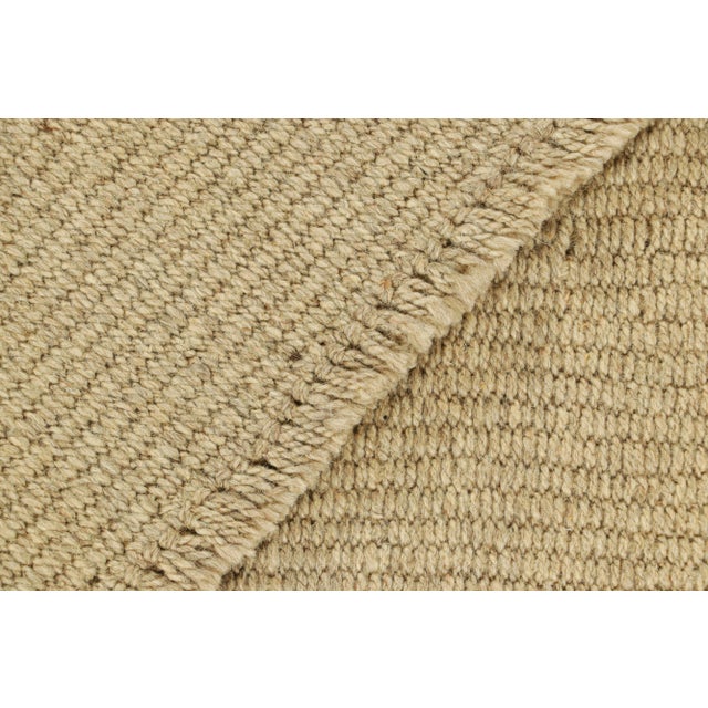 Textile Rug & Kilim’s Contemporary Kilim With Textural Beige Stripes For Sale - Image 7 of 7