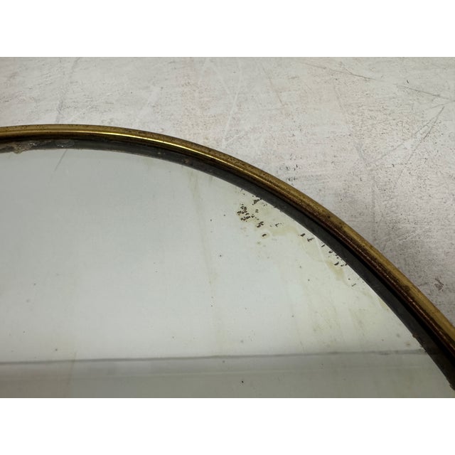 Metal Mid-Century Italian Brass Vanity or Dressing Table Mirror, 1950s For Sale - Image 7 of 15