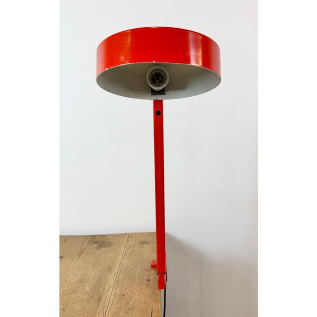 Vintage Adjustable Red Table Lamp, 1970s For Sale - Image 9 of 18