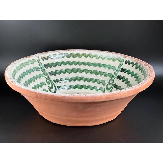 Large Spanish Fajalauza Ceramic Lebrillo Bowl For Sale - Image 5 of 7