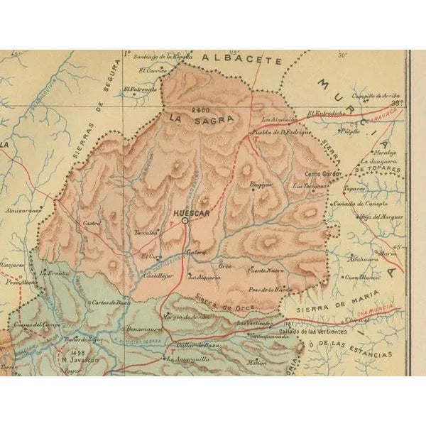 Cartographic Exploration of Andalusias Mountainous Province, 1902 For Sale - Image 4 of 8