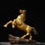 Large Vintage Gilt Brass Galloping Horse Sculpture - Feng Shui "Success" Statue on Base For Sale - Image 9 of 9