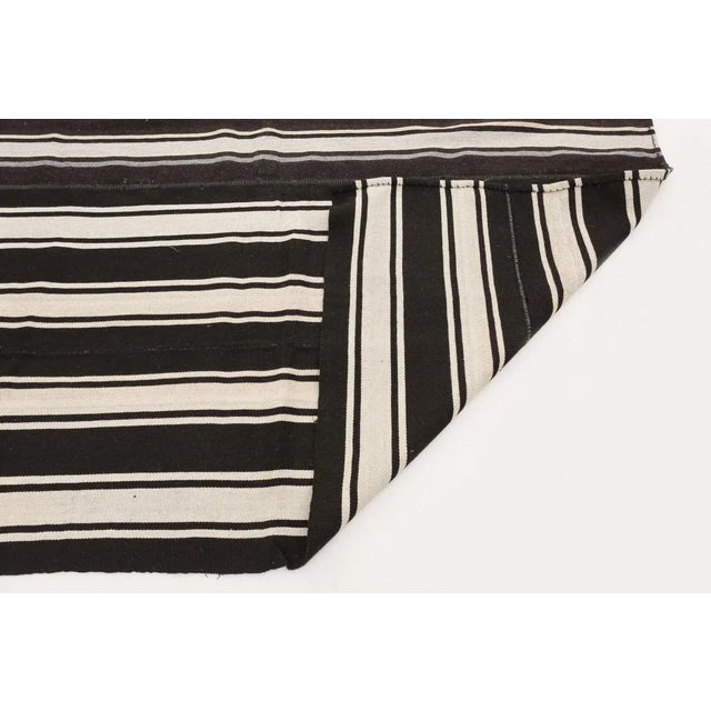 Mid 20th Century Mid 20th Century Striped Large Turkish Kilim Rug For Sale - Image 5 of 7