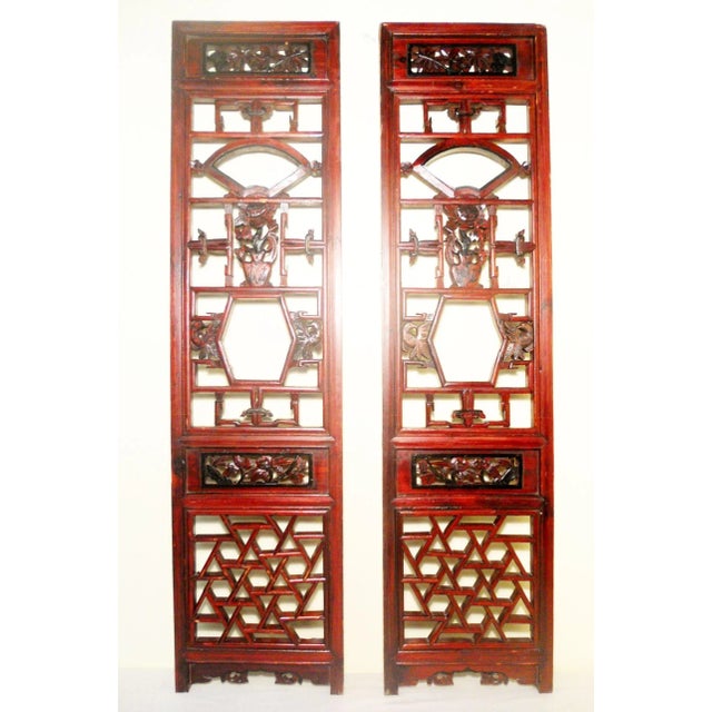 Antique Chinese Screen Panels, Cunninghamia Wood A Pair Chairish