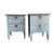 Early 20th Century Italian Neoclassical Painted Blue Bedside Chests With Star Motif – Pair For Sale - Image 4 of 18