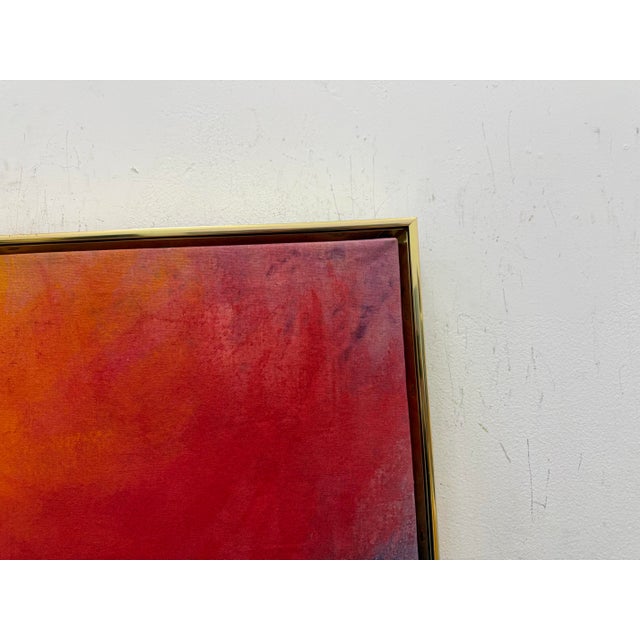 Abstract 1970's Abstract Painting Signed For Sale - Image 3 of 9