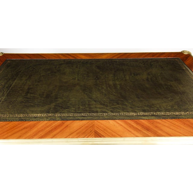 19th Century Louis Revival Ormolu Mounted Bureau Plat Desk For Sale - Image 6 of 18