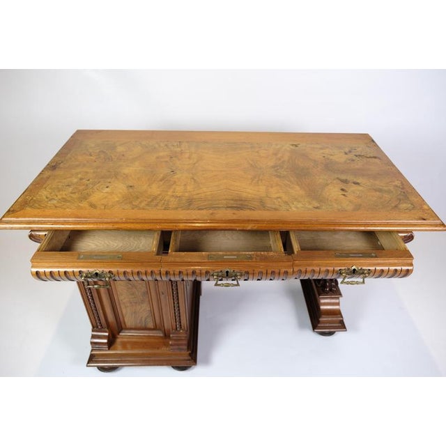 Desk with Small Cabinet in Walnut, 1860s For Sale - Image 5 of 10