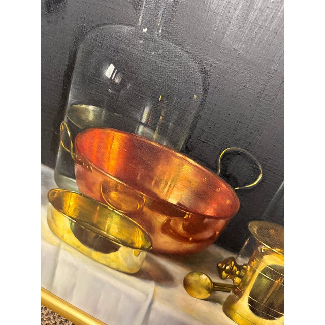 1950s 1950s Gyula Paksy - Oil. Gyula Paksy (Hungarian 1912- ) Stunning Photo Realism Still Life Painting (Pair) For Sale - Image 5 of 11