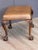 Mid 19th Century Chippendale Style Mahogany and Leather Upholstered Stool For Sale - Image 10 of 11