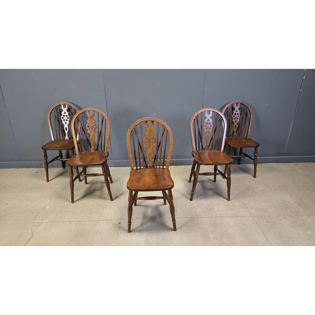 Vintage Dining Chairs from Ercol, 1950s, Set of 5 For Sale - Image 10 of 11