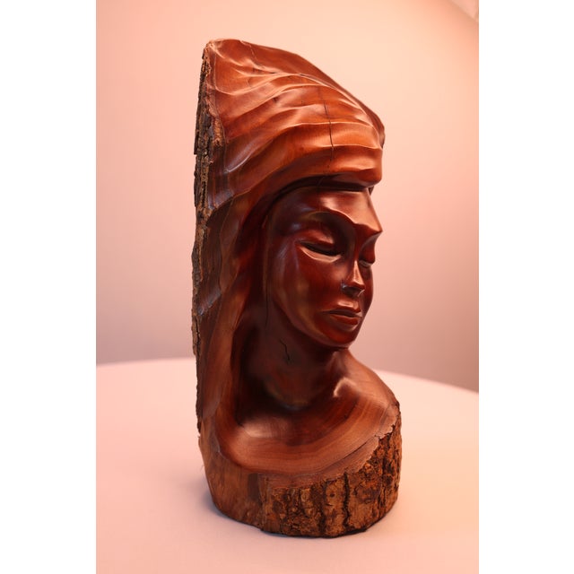Late 20th-Century Signed Hawaiian Milo Wood Sculpture Brandon Blair For Sale - Image 4 of 8