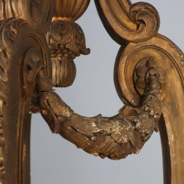 Large Tripod Plant Stand in Carved and Gilded Wood For Sale - Image 6 of 13