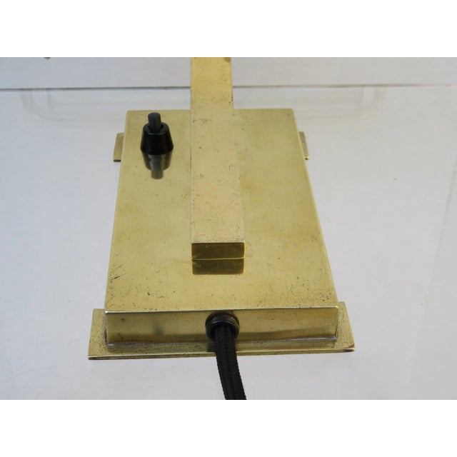 Art Deco Polished Brass Cubist Piano Light, 1920s For Sale - Image 11 of 15