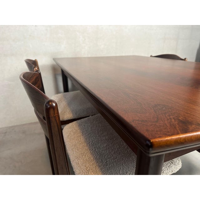 Mid-Century Modern Rosewood Dining Set, 1950s, Set of 5 For Sale - Image 16 of 18