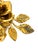 Vintage Pair Gold-Tone Metal Rose Candle Holders — Hollywood Regency / Maison Jansen Style For Sale In Houston - Image 6 of 12