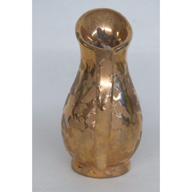 Dixon Art Studios Mid Century 22k Weeping Gold Miniature Pitcher Bud Vase 4973b For Sale - Image 4 of 10