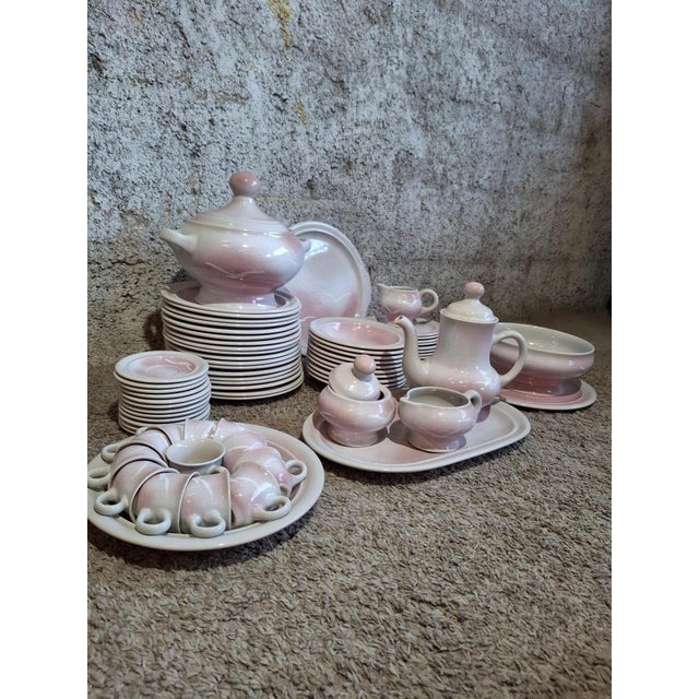 Vintage Earthenware Dinner Service, 1950s, Set of 63 For Sale - Image 3 of 10