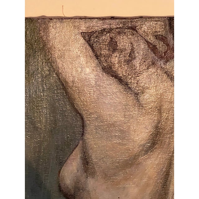 Female nude, full torso, back view, in muted tones, the original painting was done in approximately the mid 1940’s when...