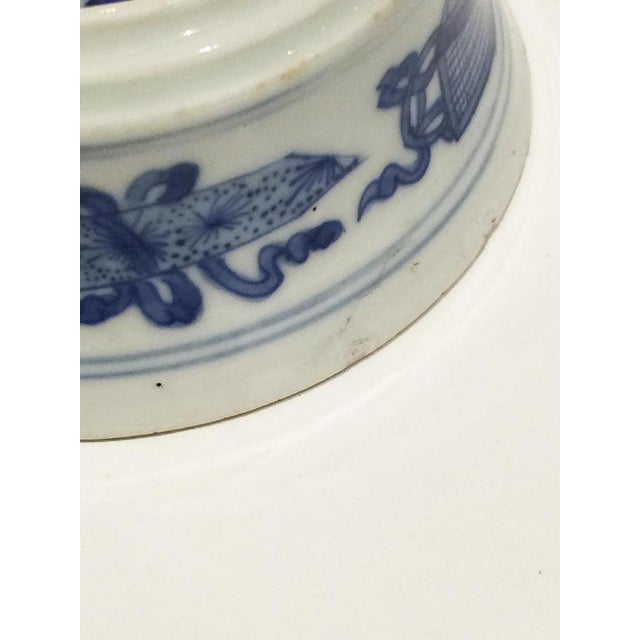 Chinese Blue & White Porcelain Salt Cellars by Kangxi, Set of 2 For Sale - Image 3 of 11