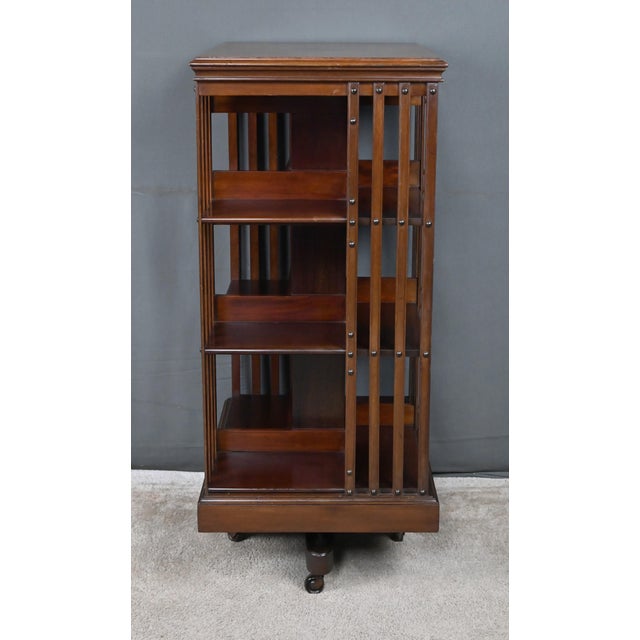 20th Century Mahogany Revolving Bookshelf, England For Sale - Image 6 of 18