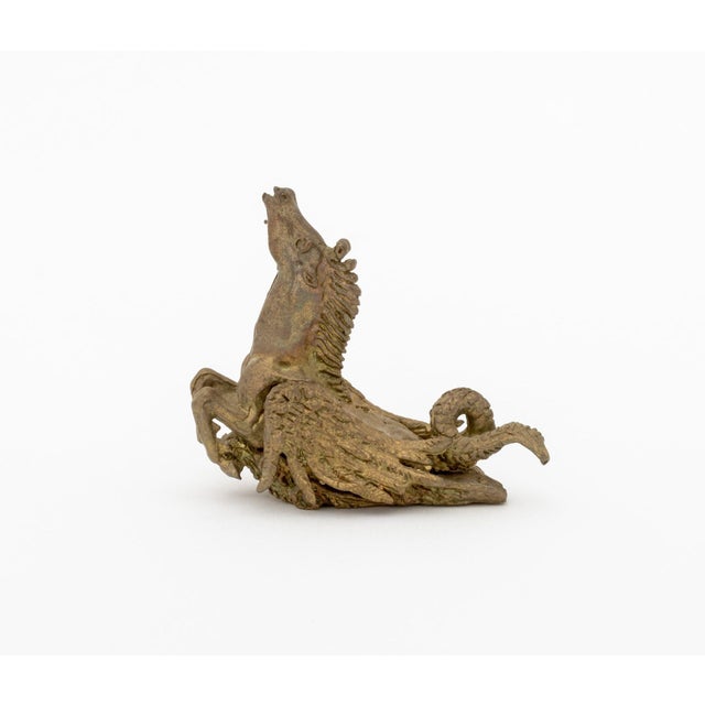 Early 20th Century Collection of Four Hippocampus Form Gilt Bronze Figurines For Sale - Image 5 of 10