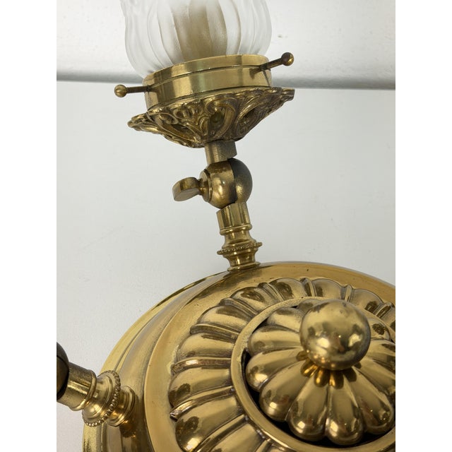 Adjustable Ceiling Lights in Brass and Murano Glass, 1960s, Set of 2 For Sale - Image 12 of 18