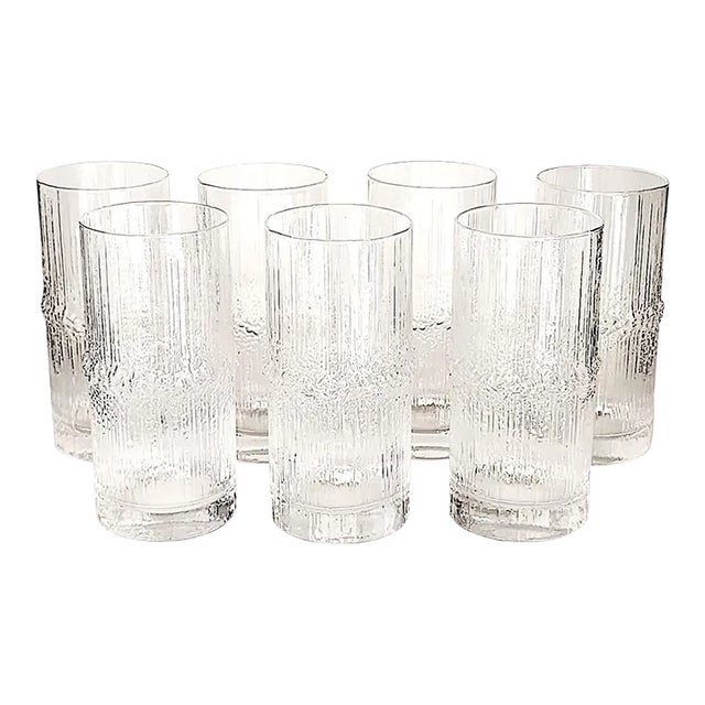 iitala Niva Tapio Wirkkala グラス 6個セット 1970s Niva High Ball Glasses by Tapio Wirkkala for Iittala