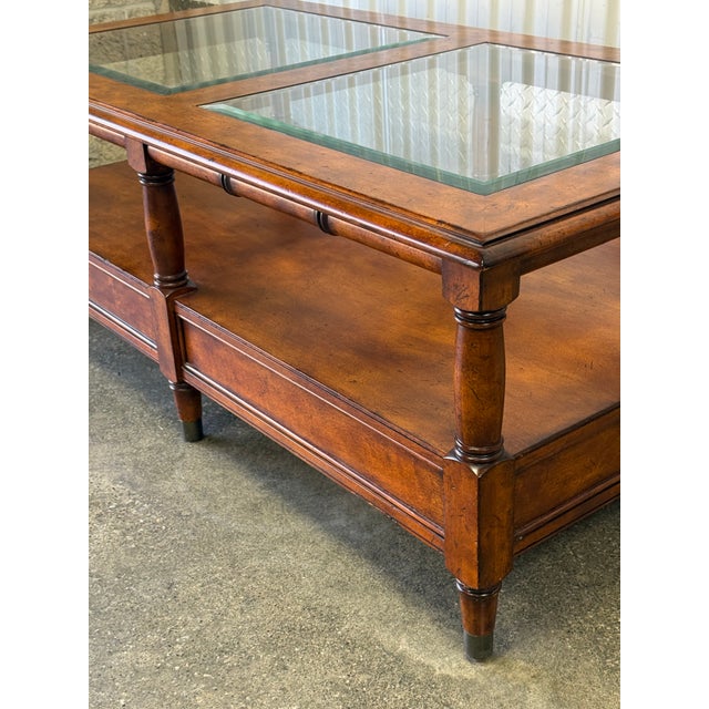 1990s Late 20th Century Faux Bamboo Regency Coffee Table For Sale - Image 5 of 10