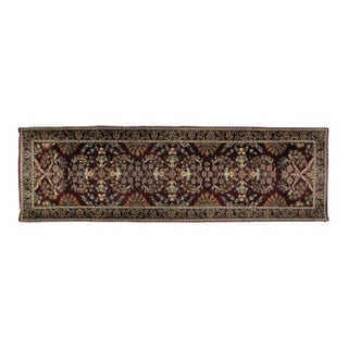 1990s Indo Sarouk Runner Rug - 2′8″ × 8′1″ For Sale