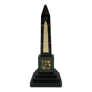 Grand Tour Era, Mixed Specimen Marble & Gemstone Obelisk