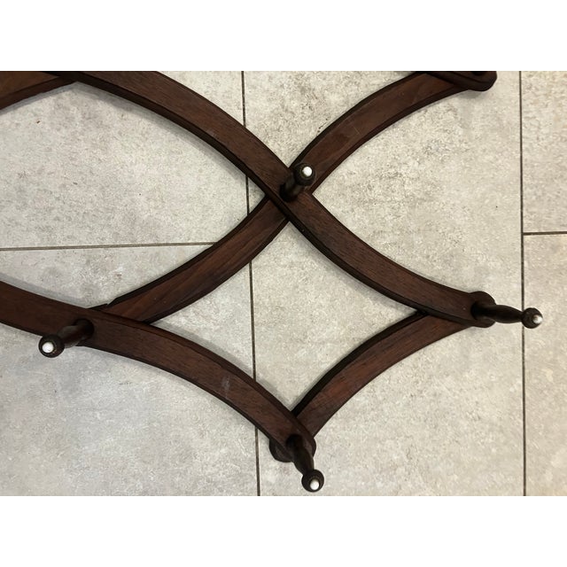 Late 19th Century American Walnut Wall Hat Rack For Sale - Image 5 of 5